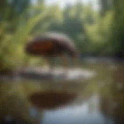 Diverse habitats of water bugs in wetlands