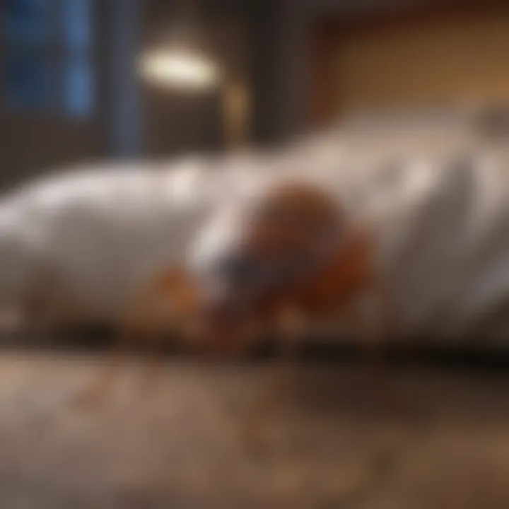 Illustration of bed bug habitats in residential settings