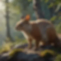 A beautiful landscape showcasing diverse wildlife