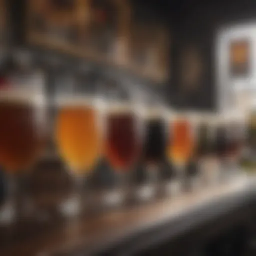 Craft beer selection at Yard House
