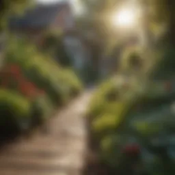 A tranquil garden showcasing natural pest deterrents