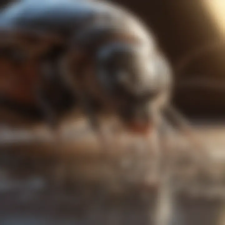 A close-up of a targeted pest control approach in action